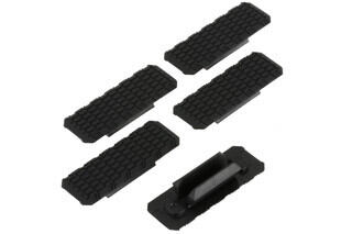 The Strike Industries M-LOK rail cover is made from a hardened Nylon polymer with an aggressive texture